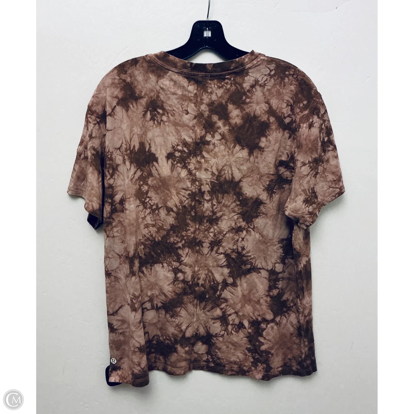 Athletic Top Short Sleeve By Lululemon In Brown, Size: 10