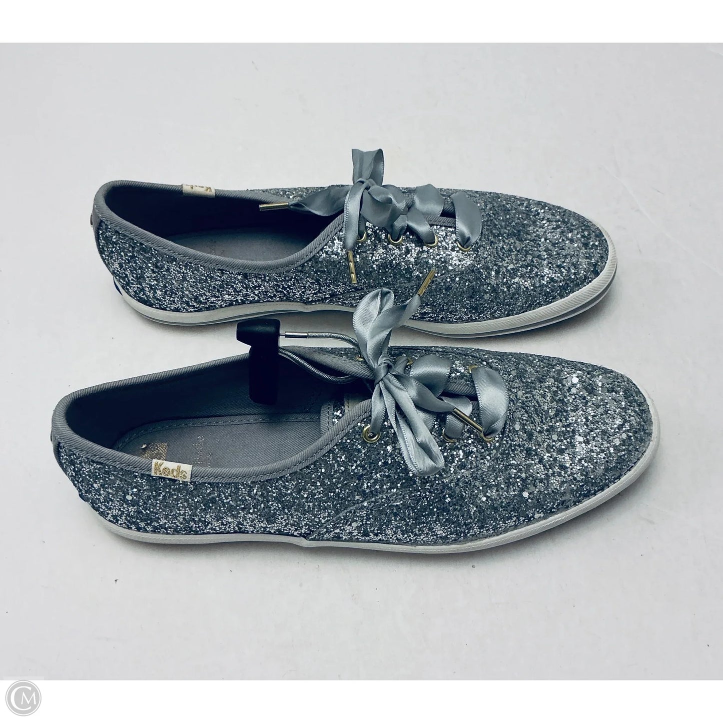 Shoes Designer By Kate Spade In Silver, Size: 8