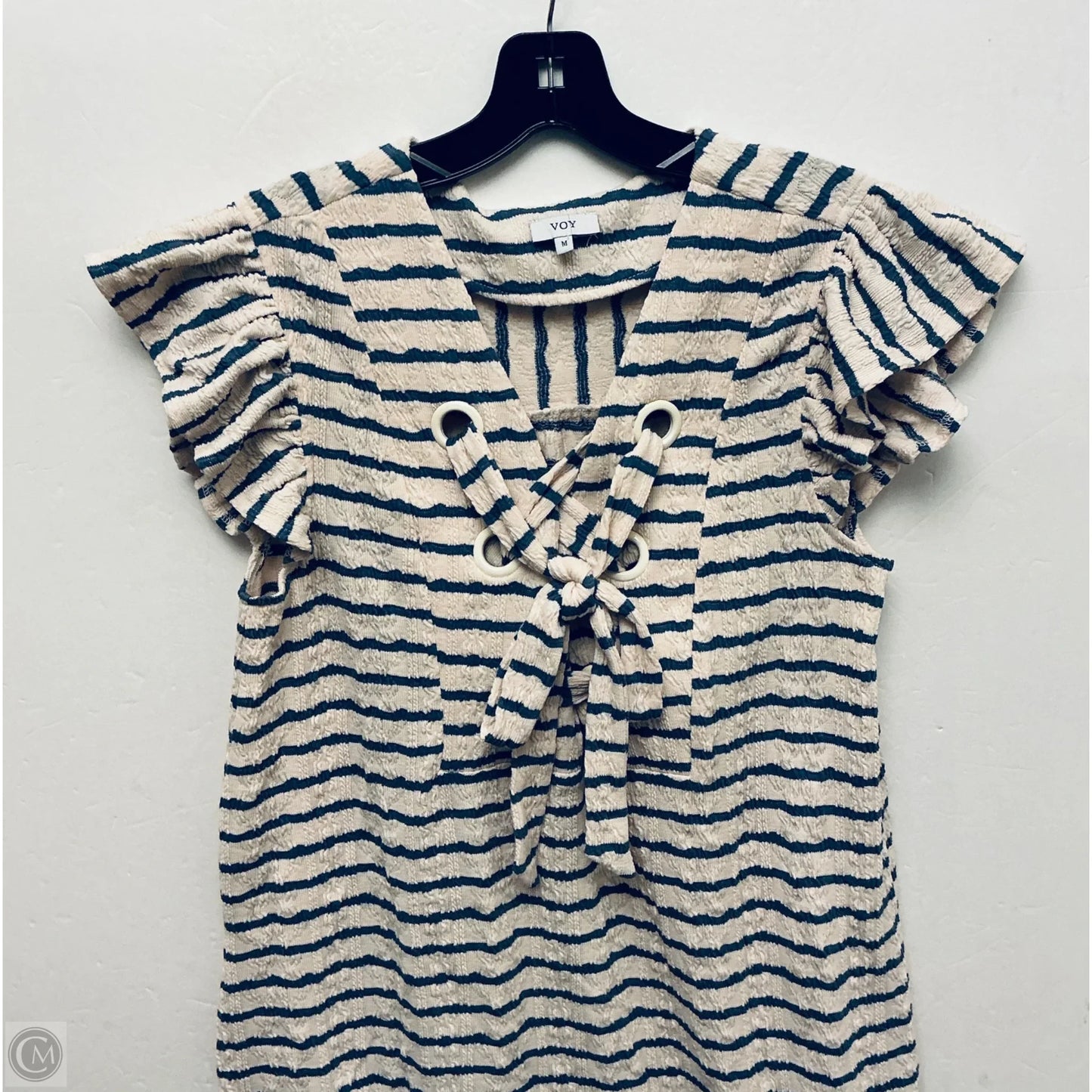 Dress Casual Short By Voy In Striped Pattern, Size: M