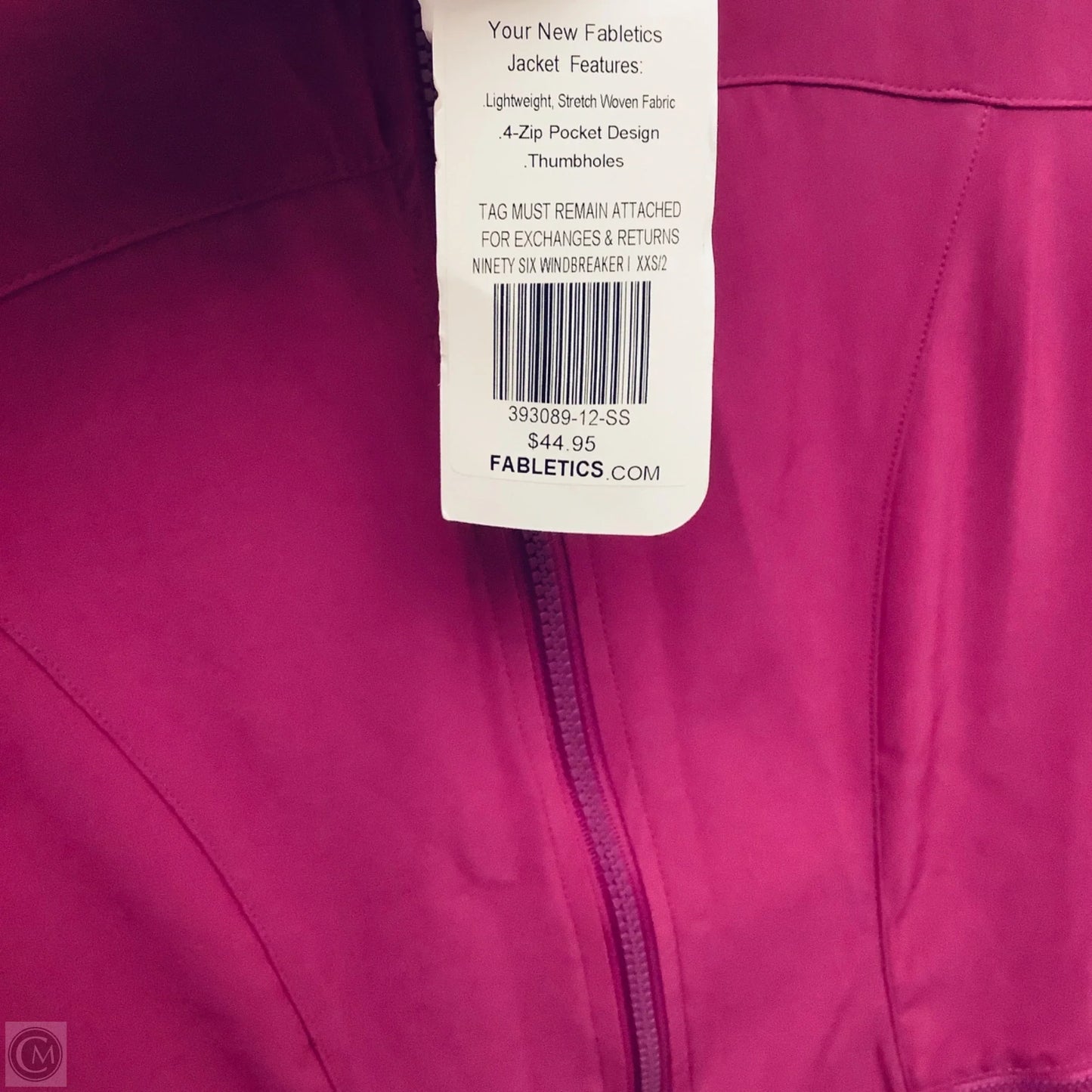Athletic Jacket By Fabletics In Purple, Size: Xs
