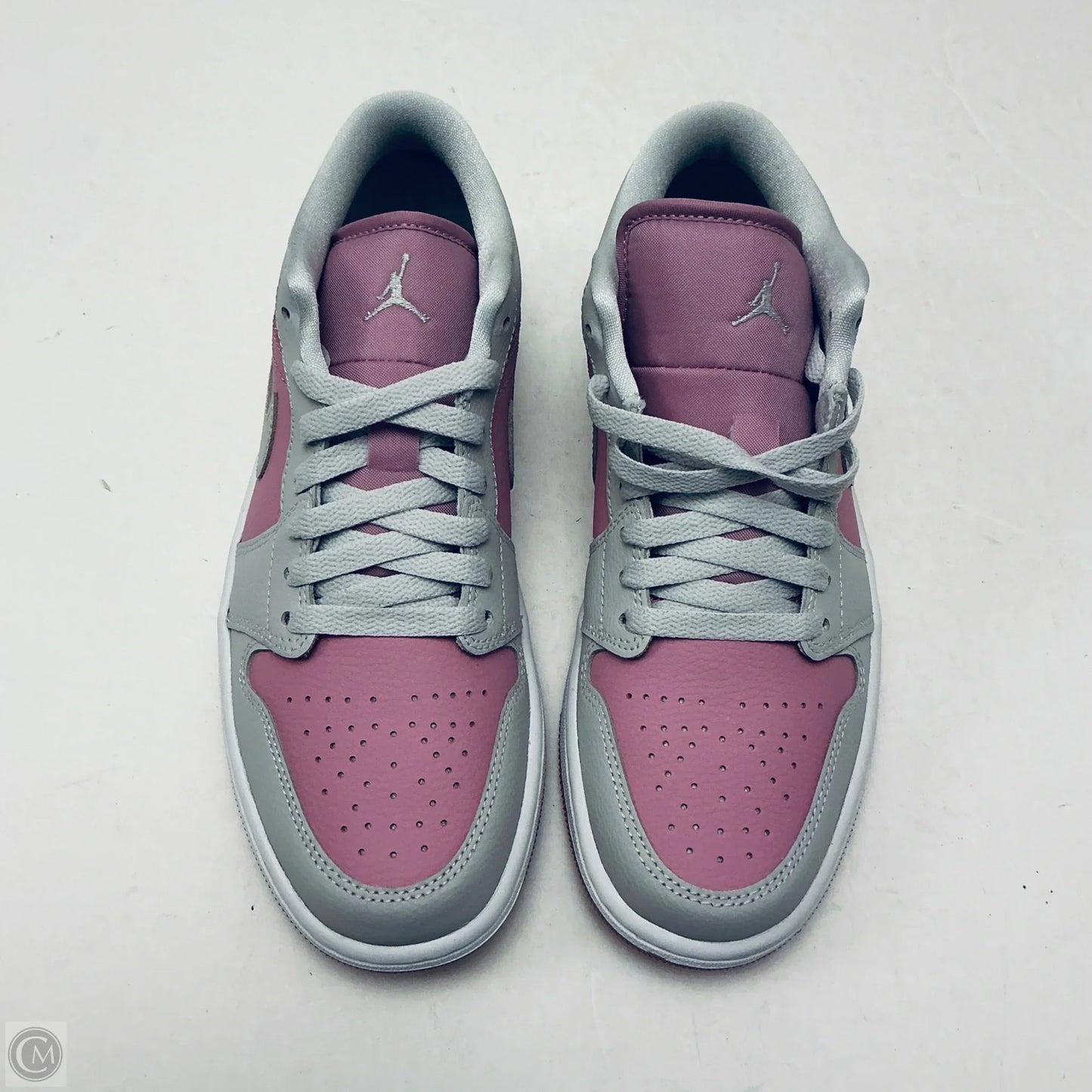 Shoes Luxury Designer By Jordan In Grey & Purple, Size: 8.5