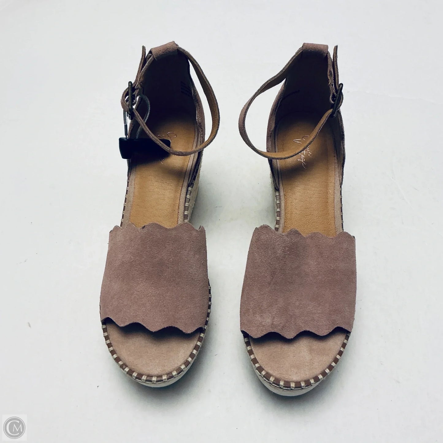 Shoes Heels Wedge By Crown Vintage In Taupe, Size: 8.5