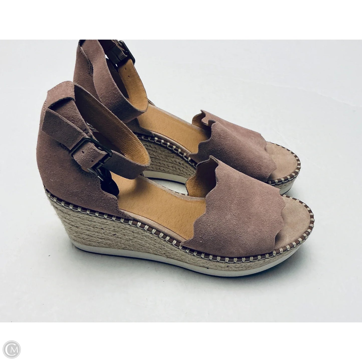 Shoes Heels Wedge By Crown Vintage In Taupe, Size: 8.5