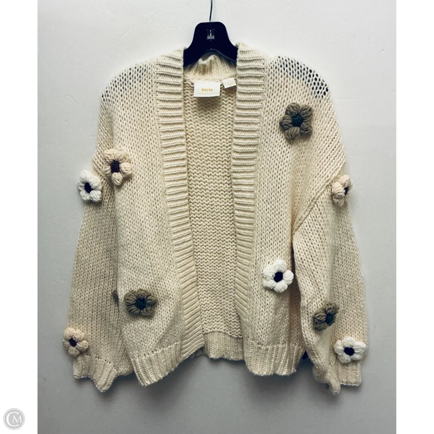 Sweater Cardigan By Maeve In Cream, Size: Osfm