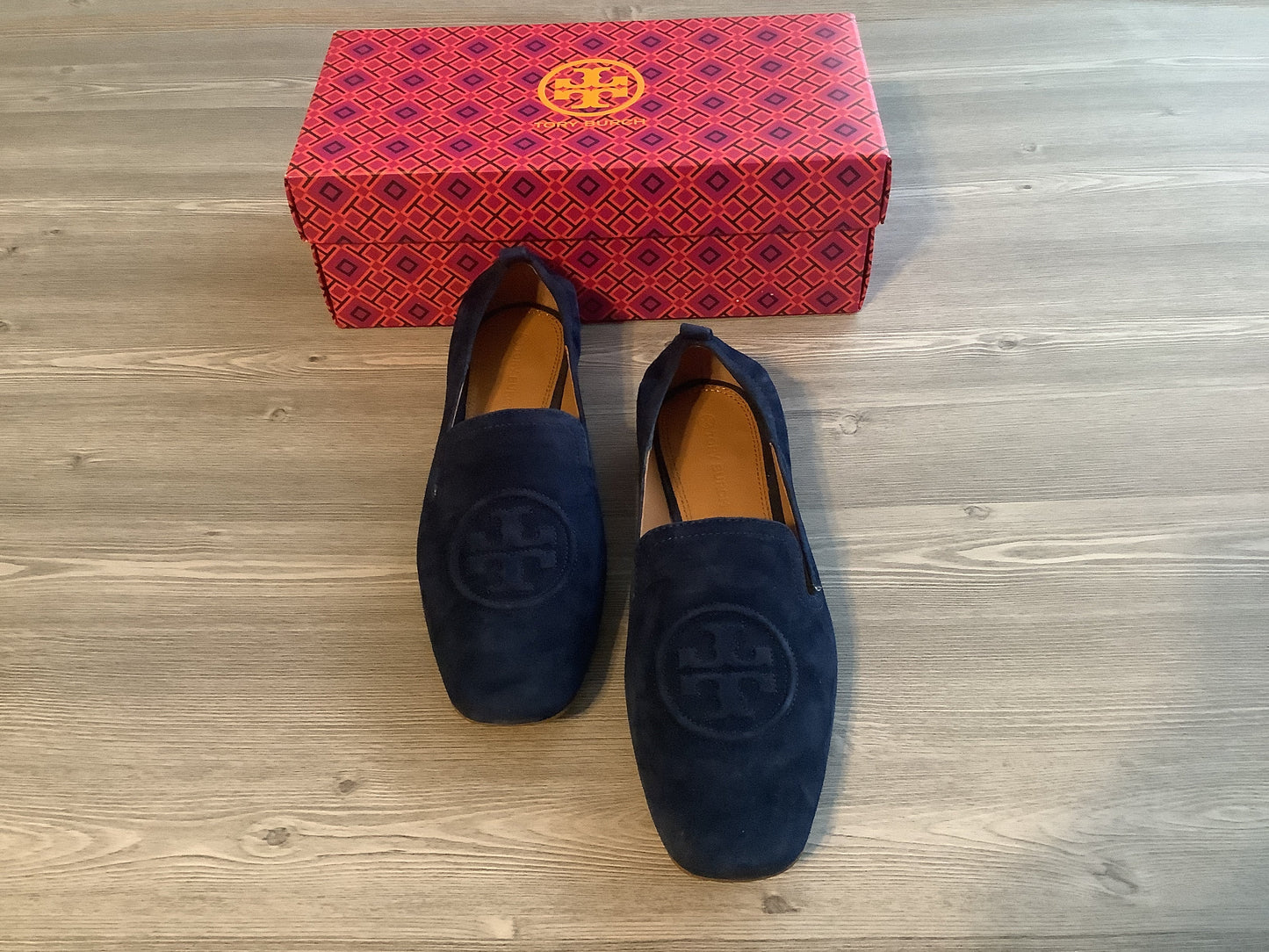 Blue Shoes Flats Tory Burch, Size 9