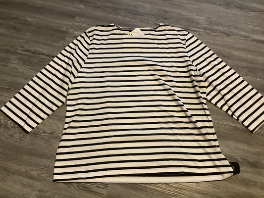 Striped Pattern Top Long Sleeve Cmb, Size Xxl