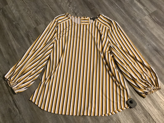 Top Long Sleeve By Adrianna Papell In Yellow, Size: Xl