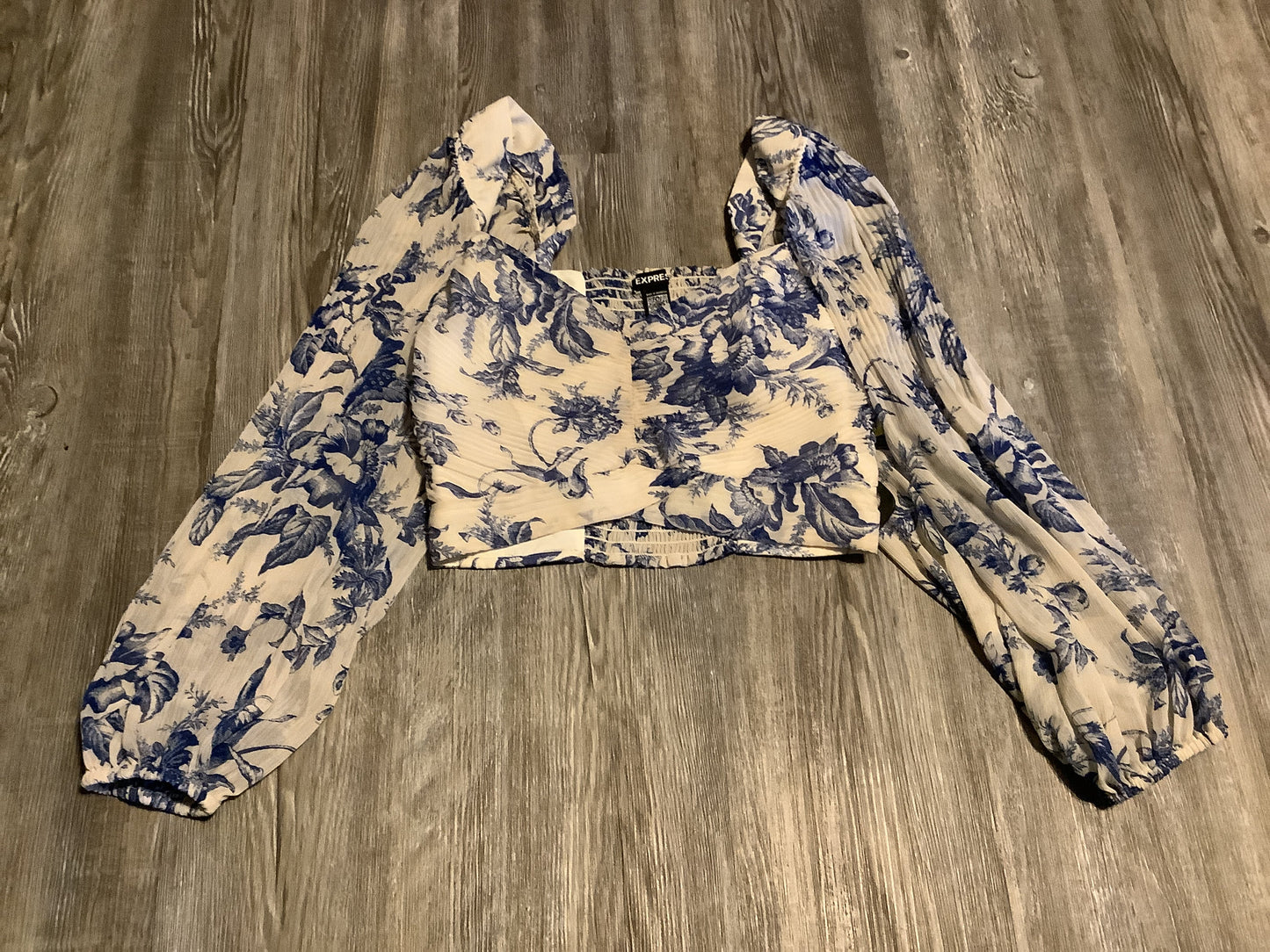 Top Long Sleeve By Express In Blue, Size: Xs