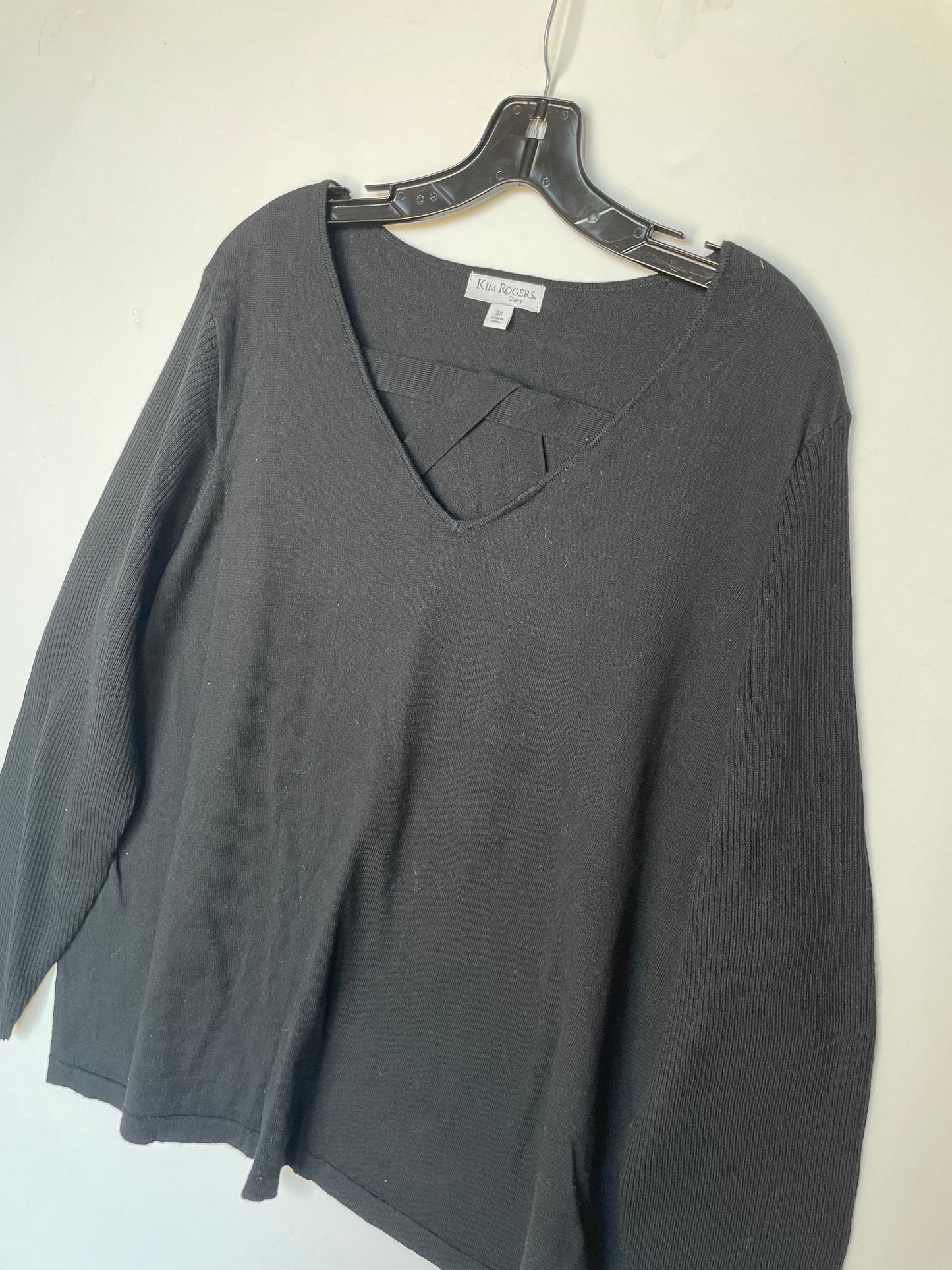 Sweater By Kim Rogers In Black, Size: 2x