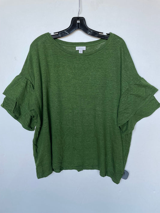 Top Short Sleeve By J. Jill In Green, Size: 2x