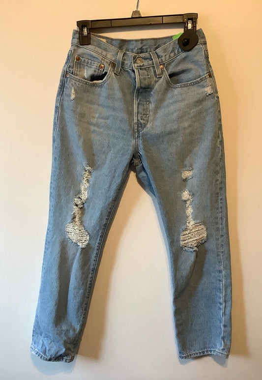 Jeans Straight By Levis In Blue Denim, Size: 2