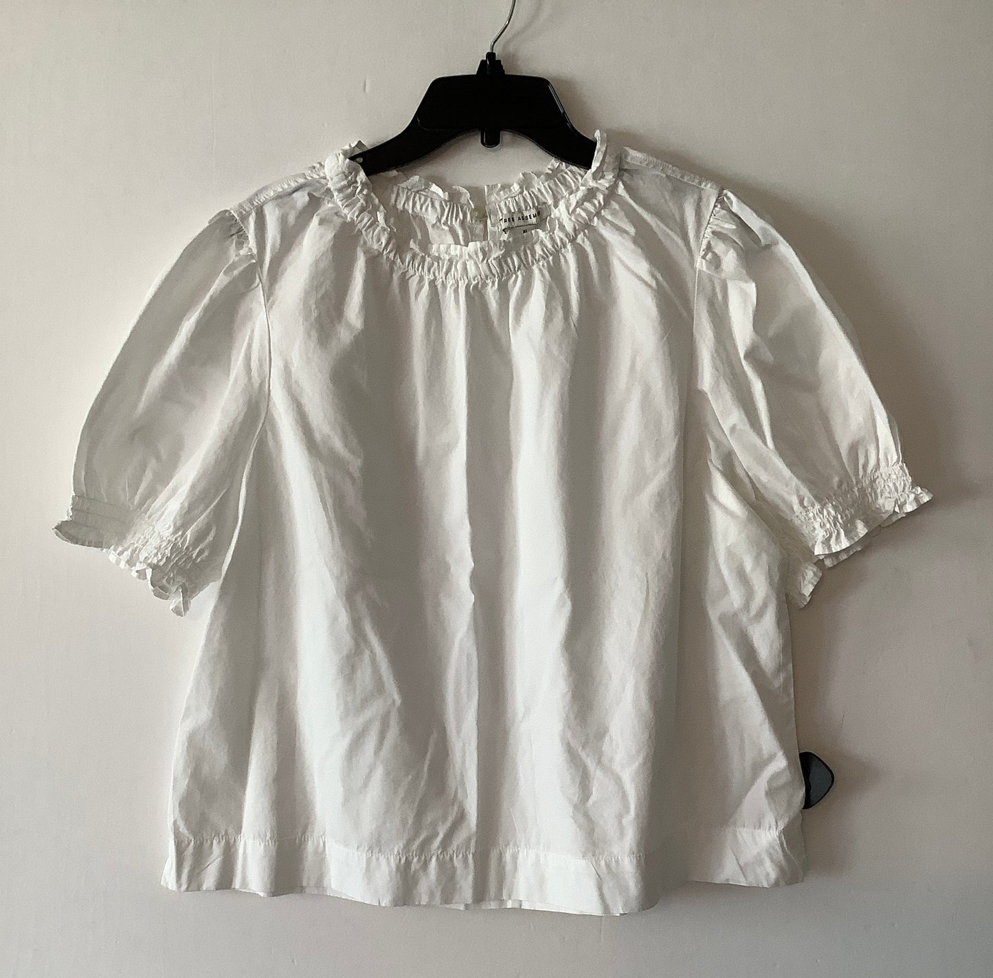 Top Short Sleeve By Free Assembly In White, Size: Xl