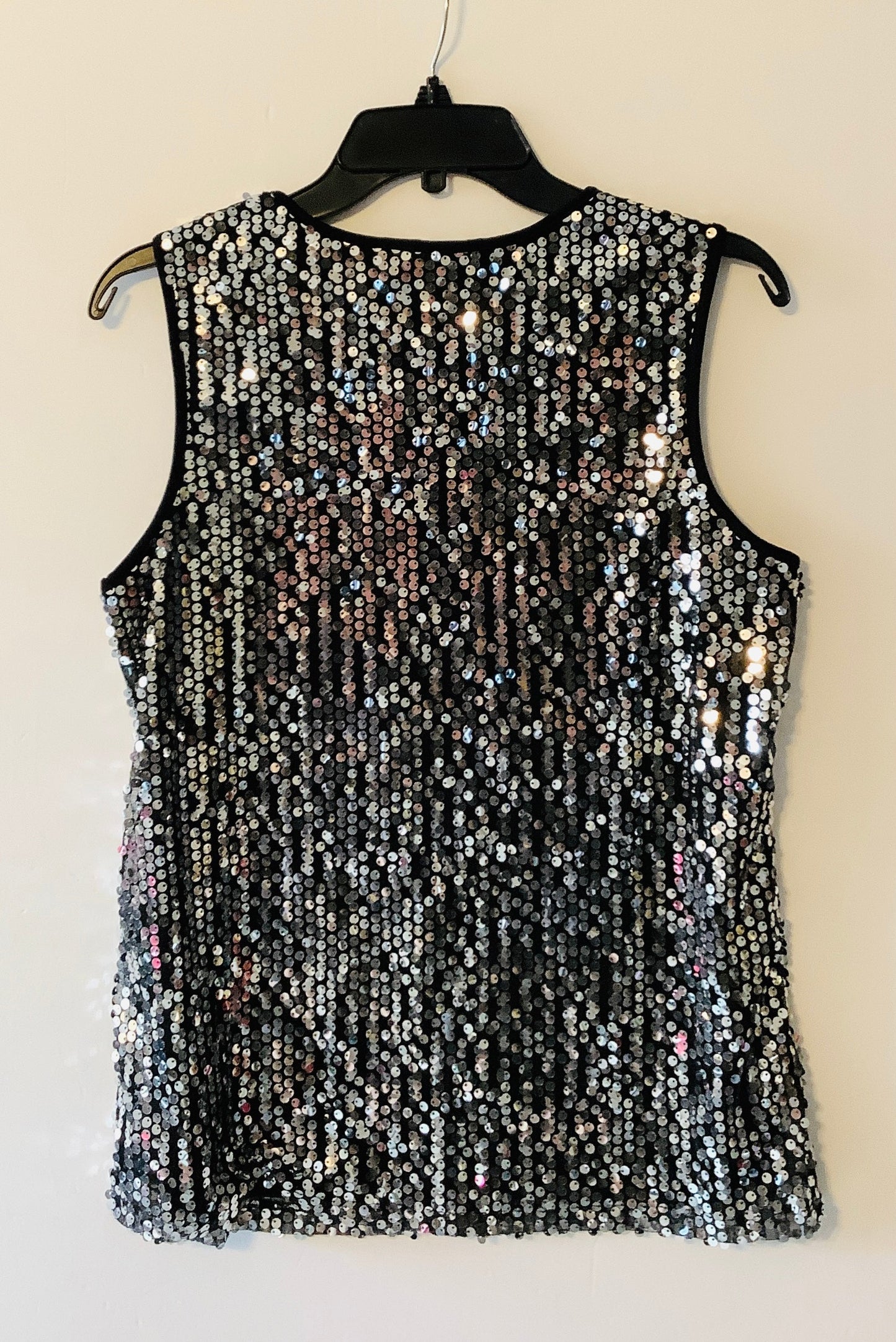 Top Sleeveless By Ny Collection In Silver, Size: M