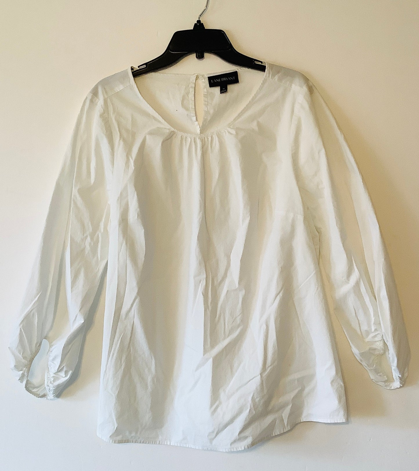 Top Long Sleeve By Lane Bryant In White, Size: L