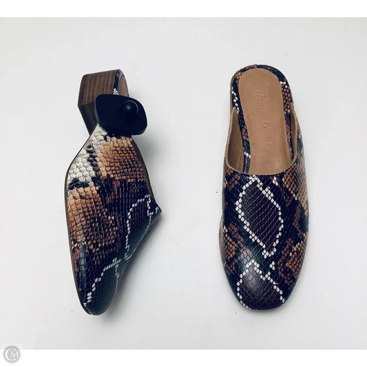 Shoes Heels Block By Madewell In Snakeskin Print, Size: 8.5