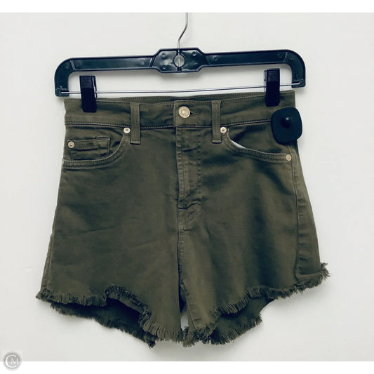 Shorts By 7 For All Mankind In Green, Size: 0