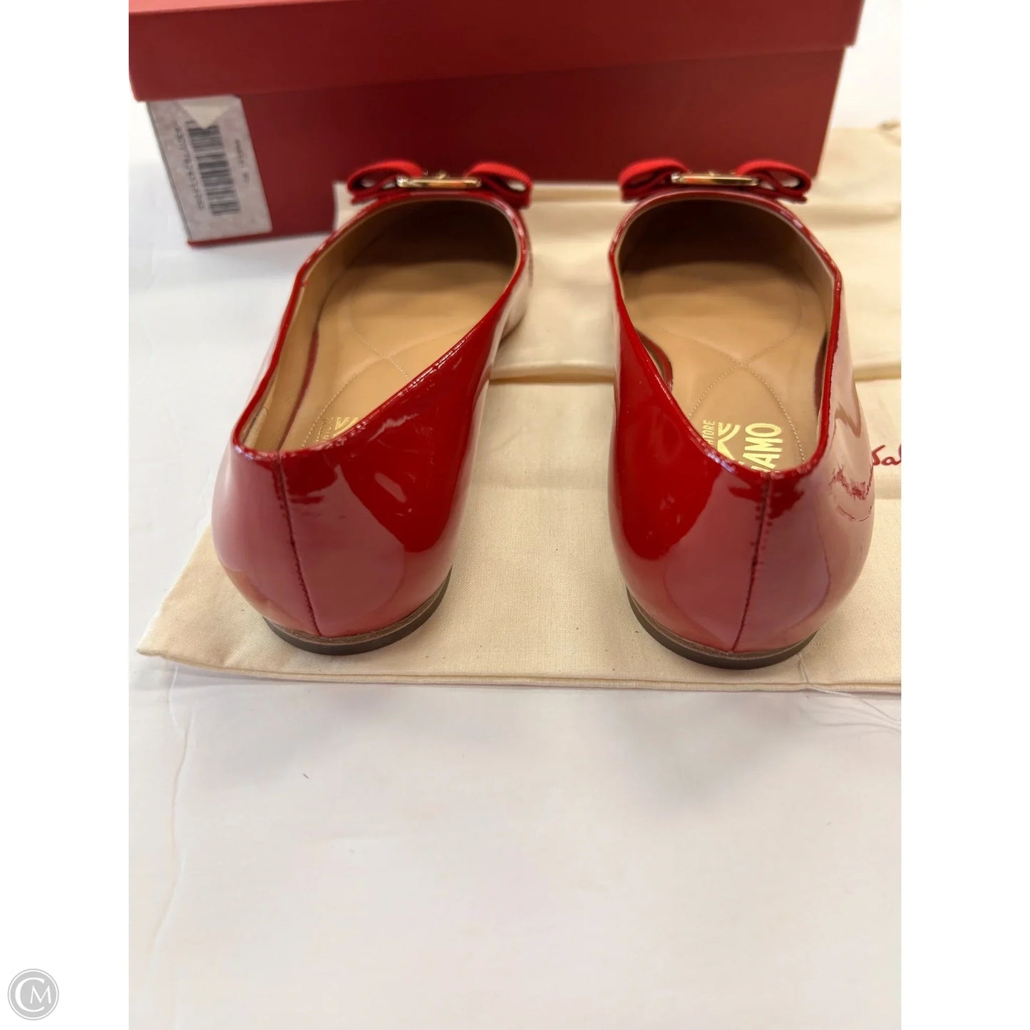 Shoes Luxury Designer By Ferragamo In Red, Size: 6.5