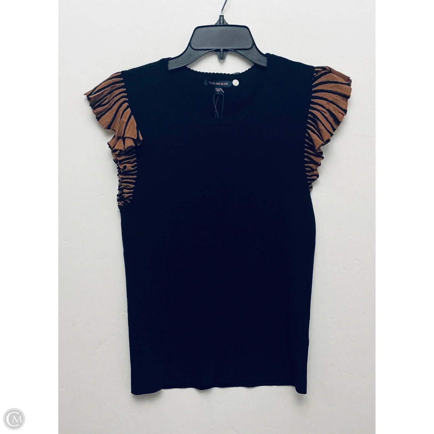 Top Sleeveless By Skies Are Blue In Black, Size: L