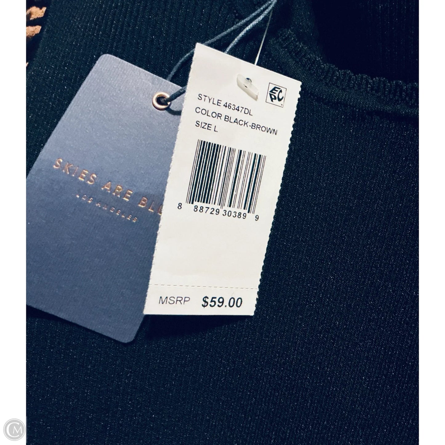 Top Sleeveless By Skies Are Blue In Black, Size: L