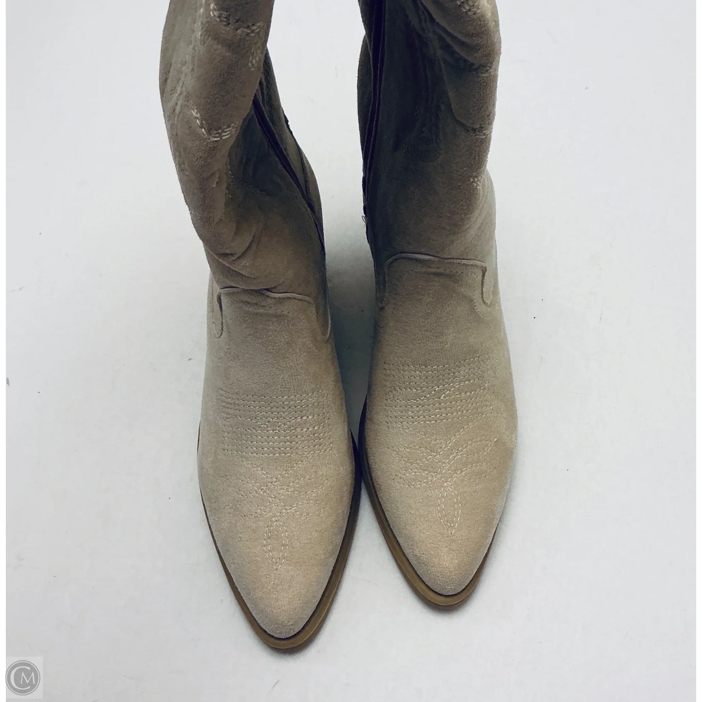 Boots Western By Clothes Mentor In Beige, Size: 8.5