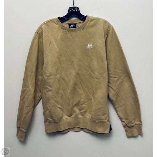 Sweatshirt Crewneck By Nike Apparel In Tan, Size: S