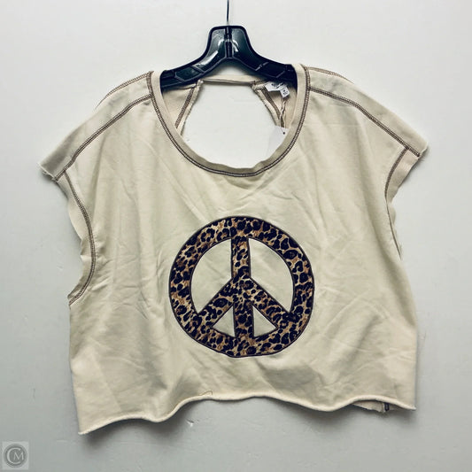 Top Sleeveless By Ee Some In Cream, Size: M