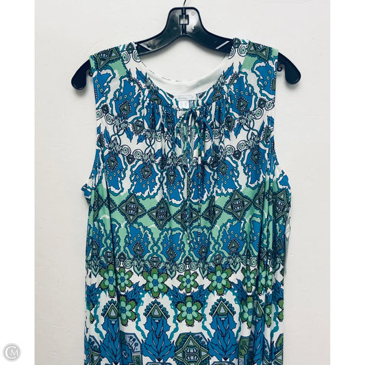 Dress Casual Short By London Times In Blue & Green, Size: 2x