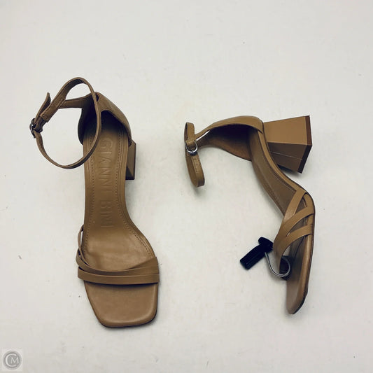 Sandals Heels Block By Gianni Bini In Tan, Size: 7.5