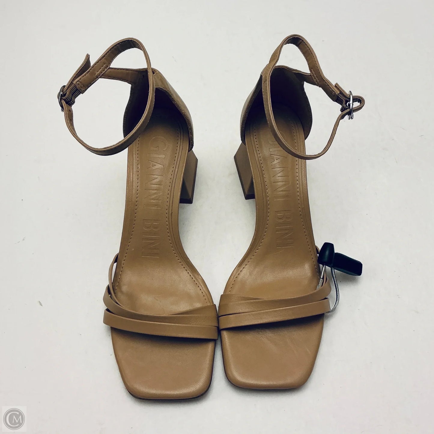 Sandals Heels Block By Gianni Bini In Tan, Size: 7.5