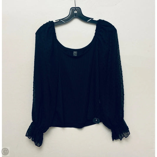 Top Long Sleeve By Shein In Black, Size: 1x