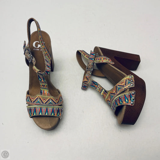 Sandals Heels Platform By Gianni Bini In Multi-colored, Size: 8