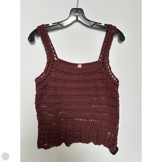 Top Sleeveless By Ana In Brown, Size: M