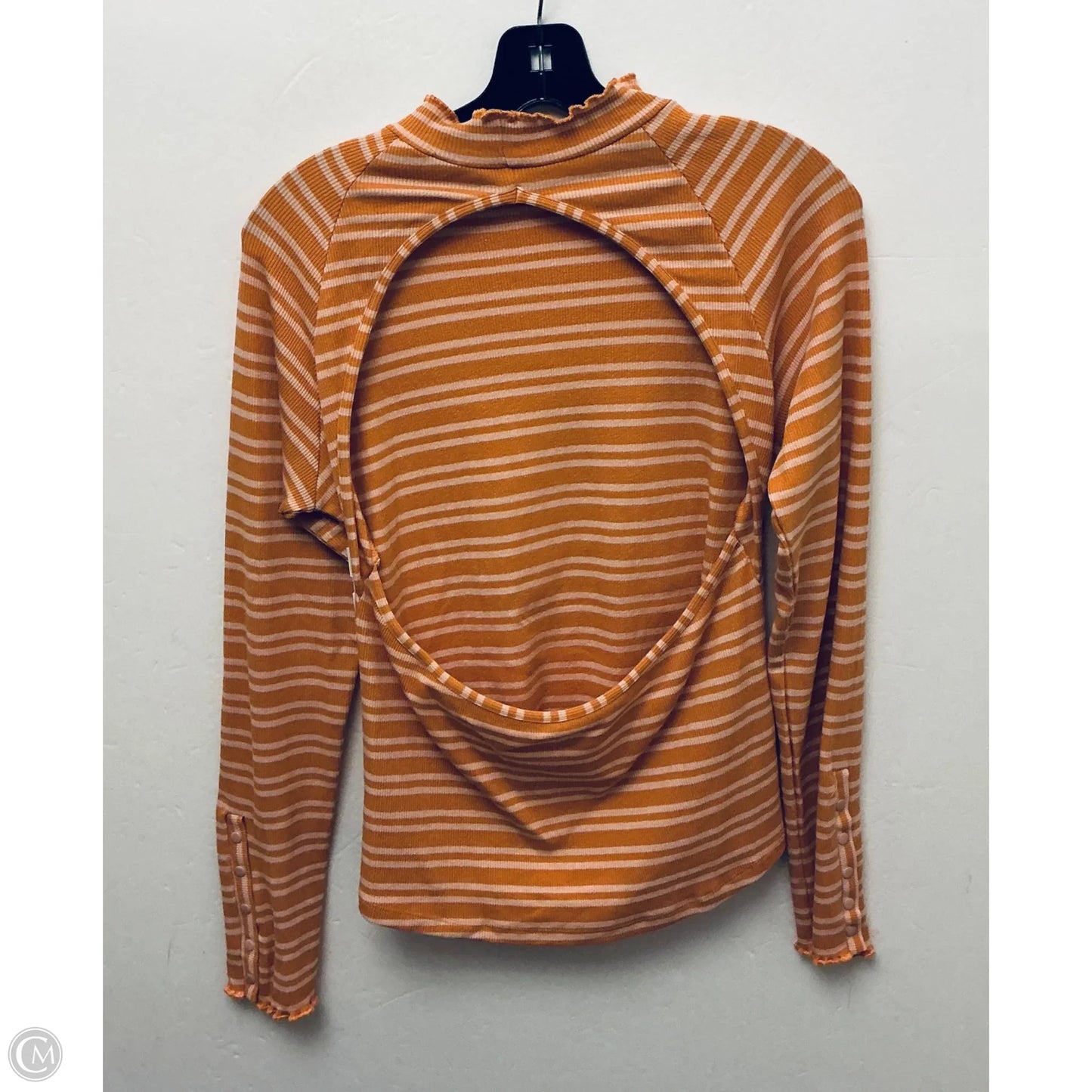 Top Long Sleeve Basic By Free People In Orange, Size: L