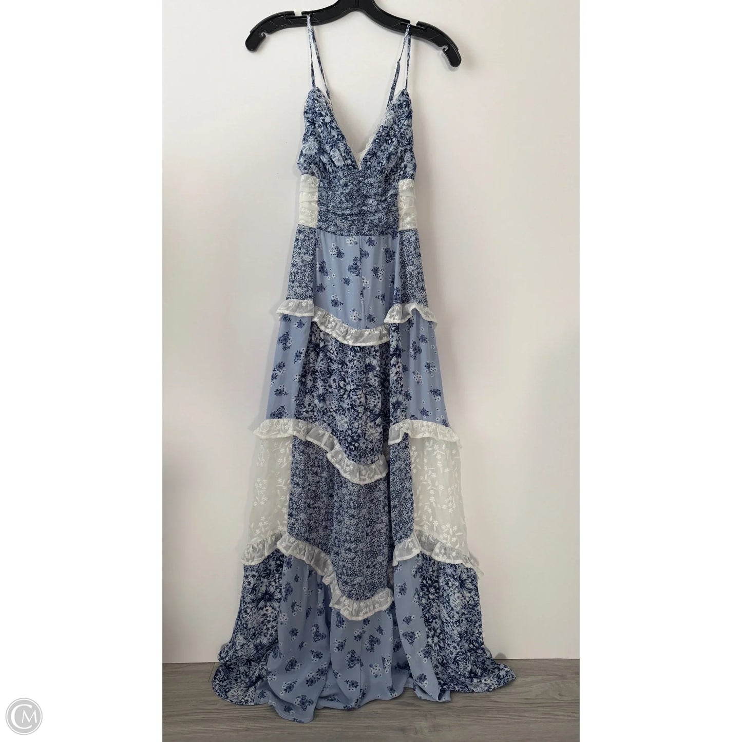 Dress Casual Maxi By Altard State In Blue & White, Size: M
