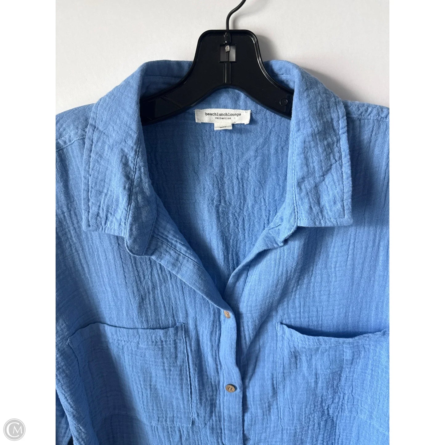 Top Long Sleeve By Beachlunchlounge In Blue, Size: Xl