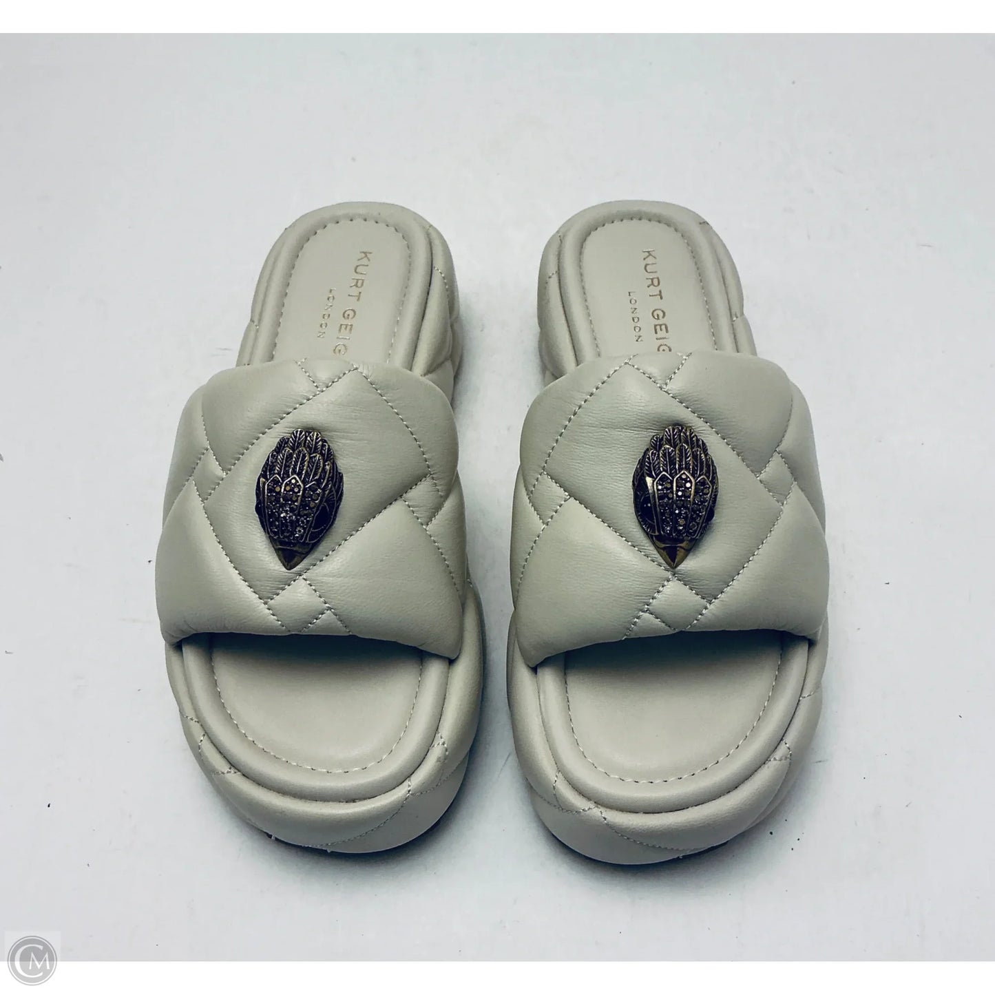 Sandals Designer By Kurt Geiger In Cream, Size: 7.5