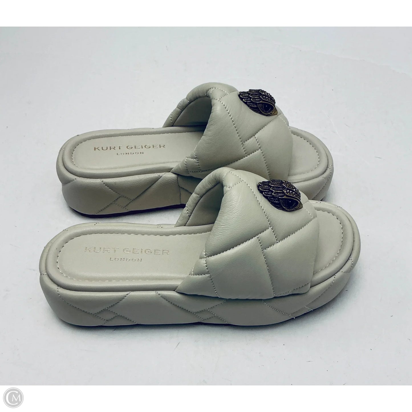 Sandals Designer By Kurt Geiger In Cream, Size: 7.5