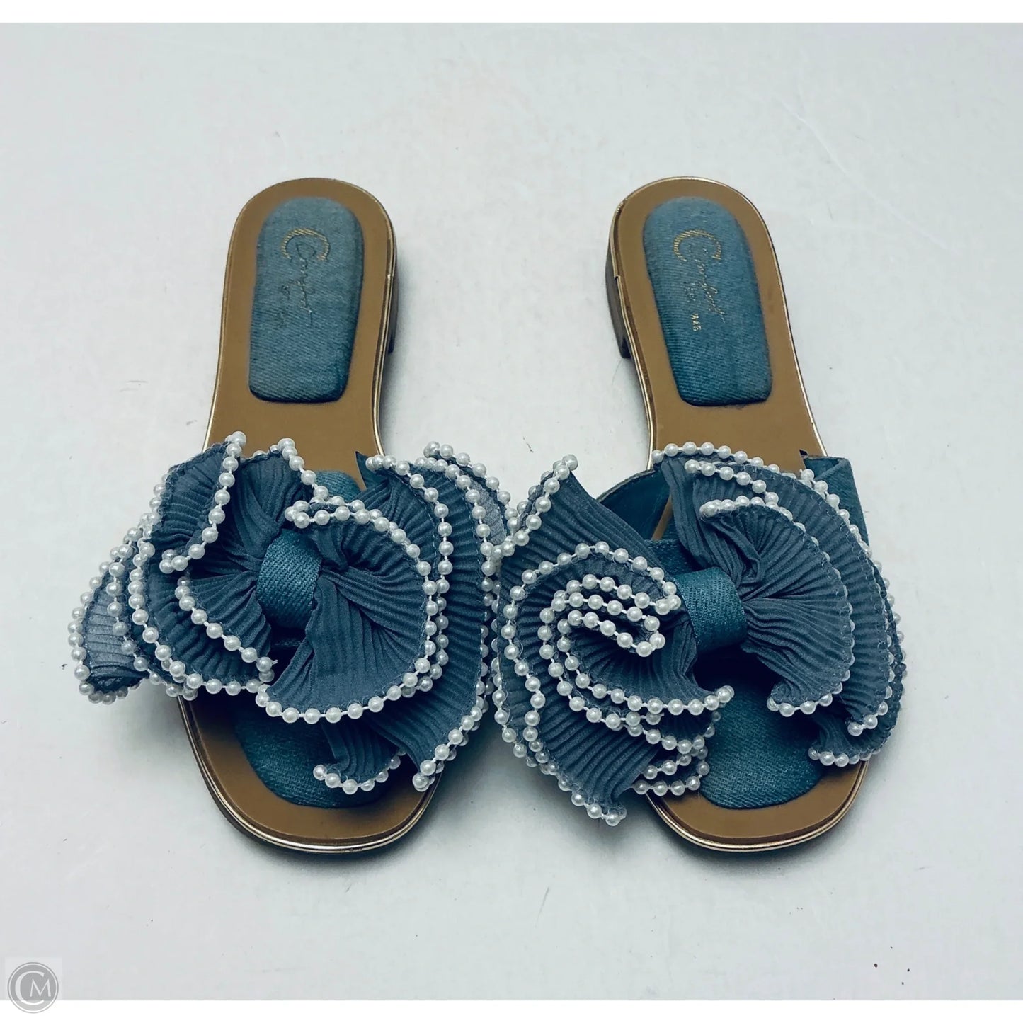 Sandals Flats By Cato In Blue, Size: 7