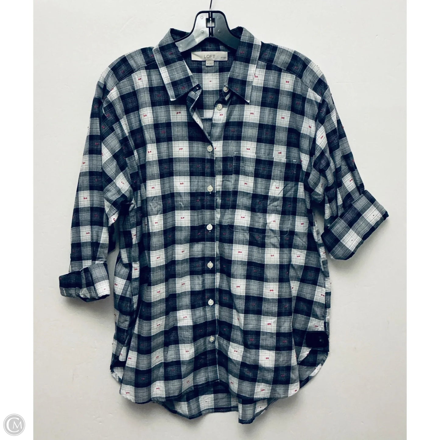 Top Long Sleeve By Loft In Blue, Size: M