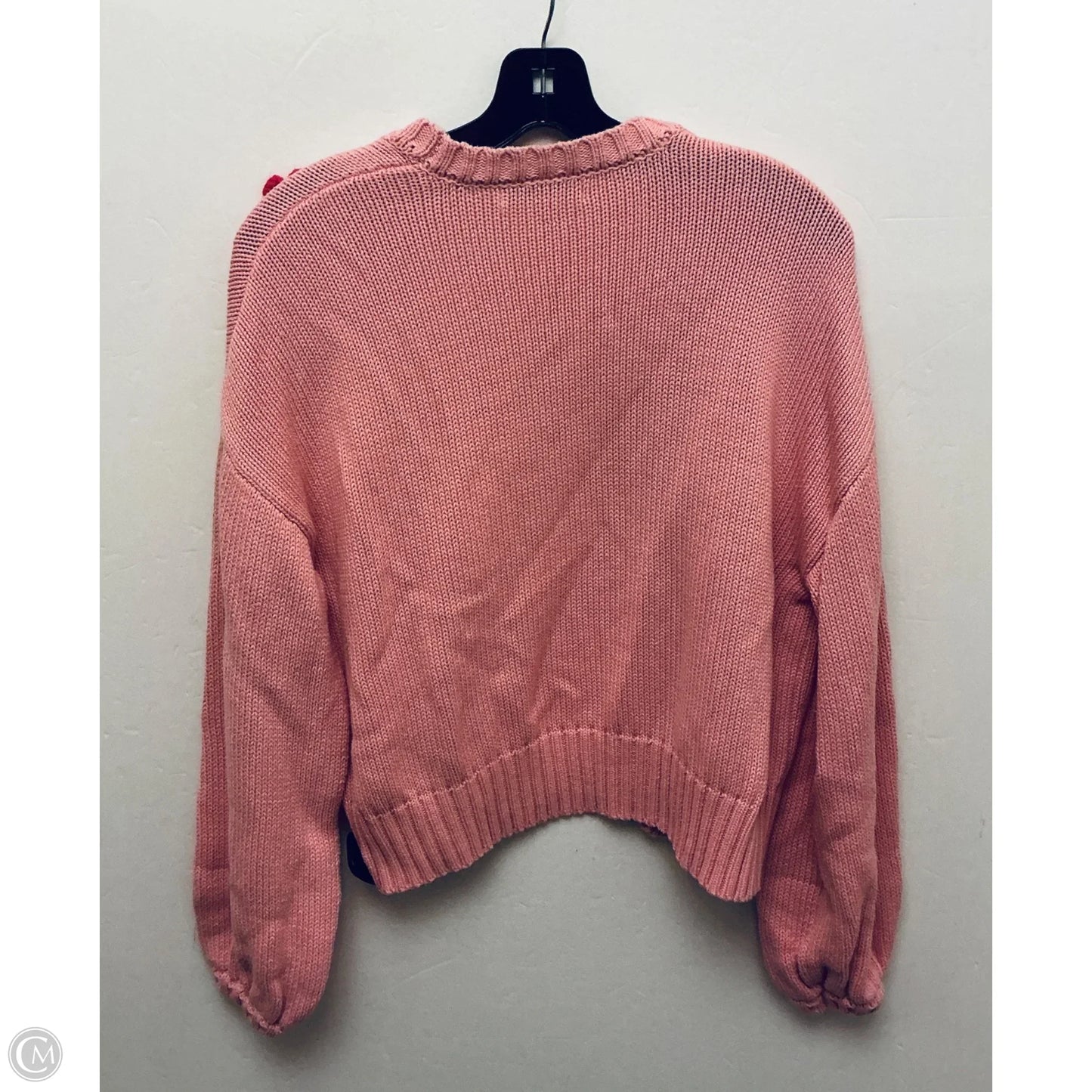 Sweater Cardigan By Francesca’s In Pink, Size: L