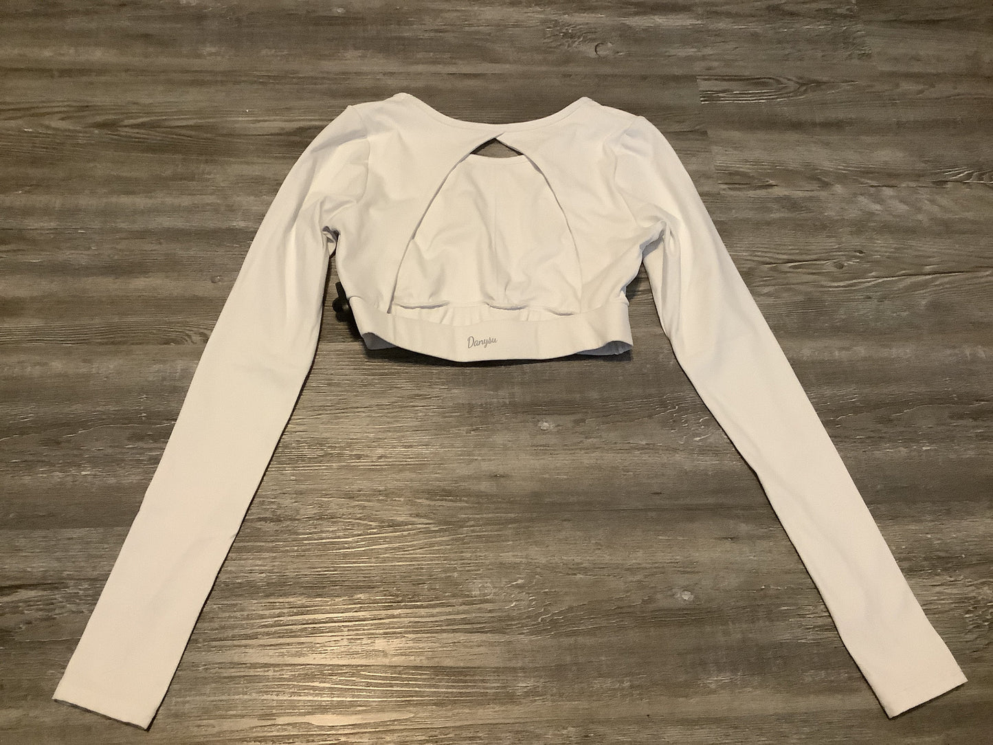 White Athletic Top Long Sleeve Crewneck Clothes Mentor, Size Xs