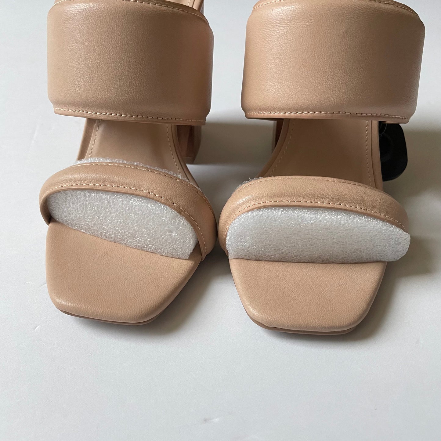Tan Shoes Heels Block Qupid, Size 10