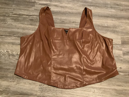 Brown Top Sleeveless Torrid, Size 4x