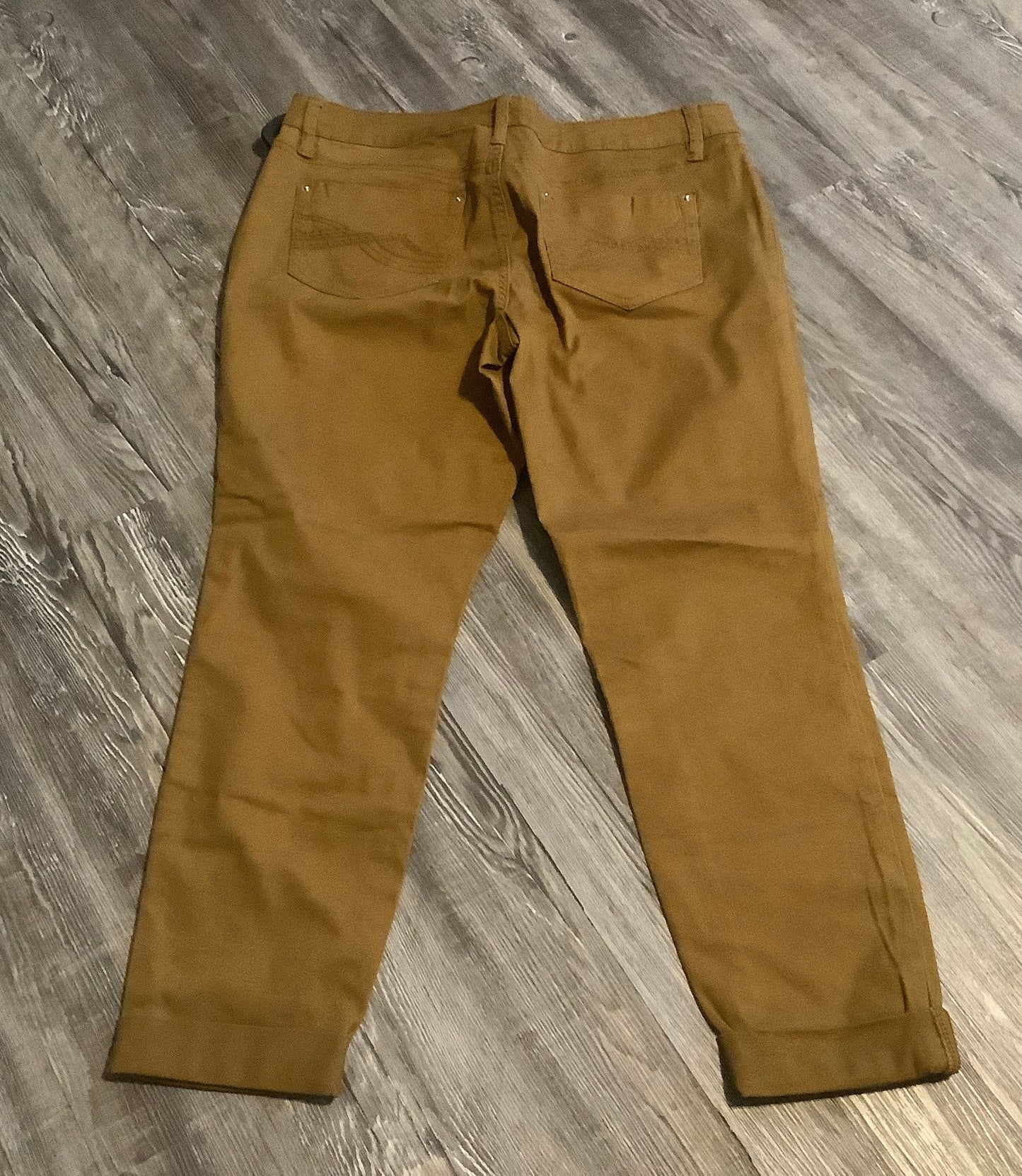 Jeans Skinny By Signature Studio In Brown, Size: 14