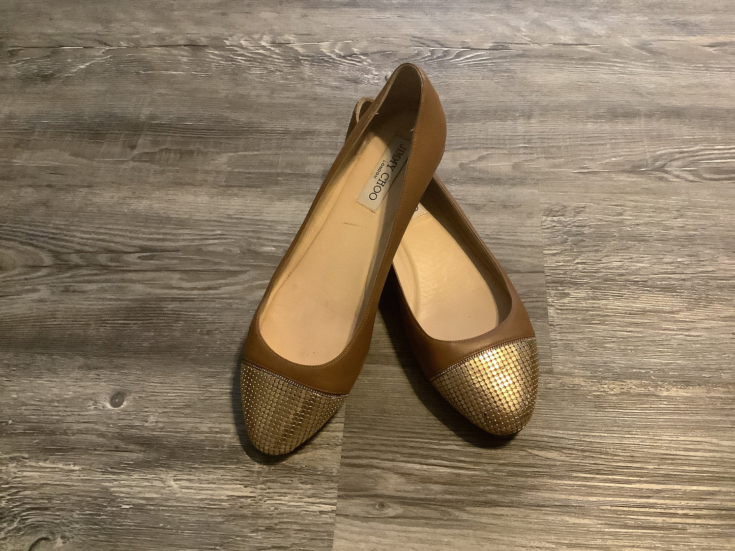 Shoes Designer By Jimmy Choo In Brown, Size: 8.5