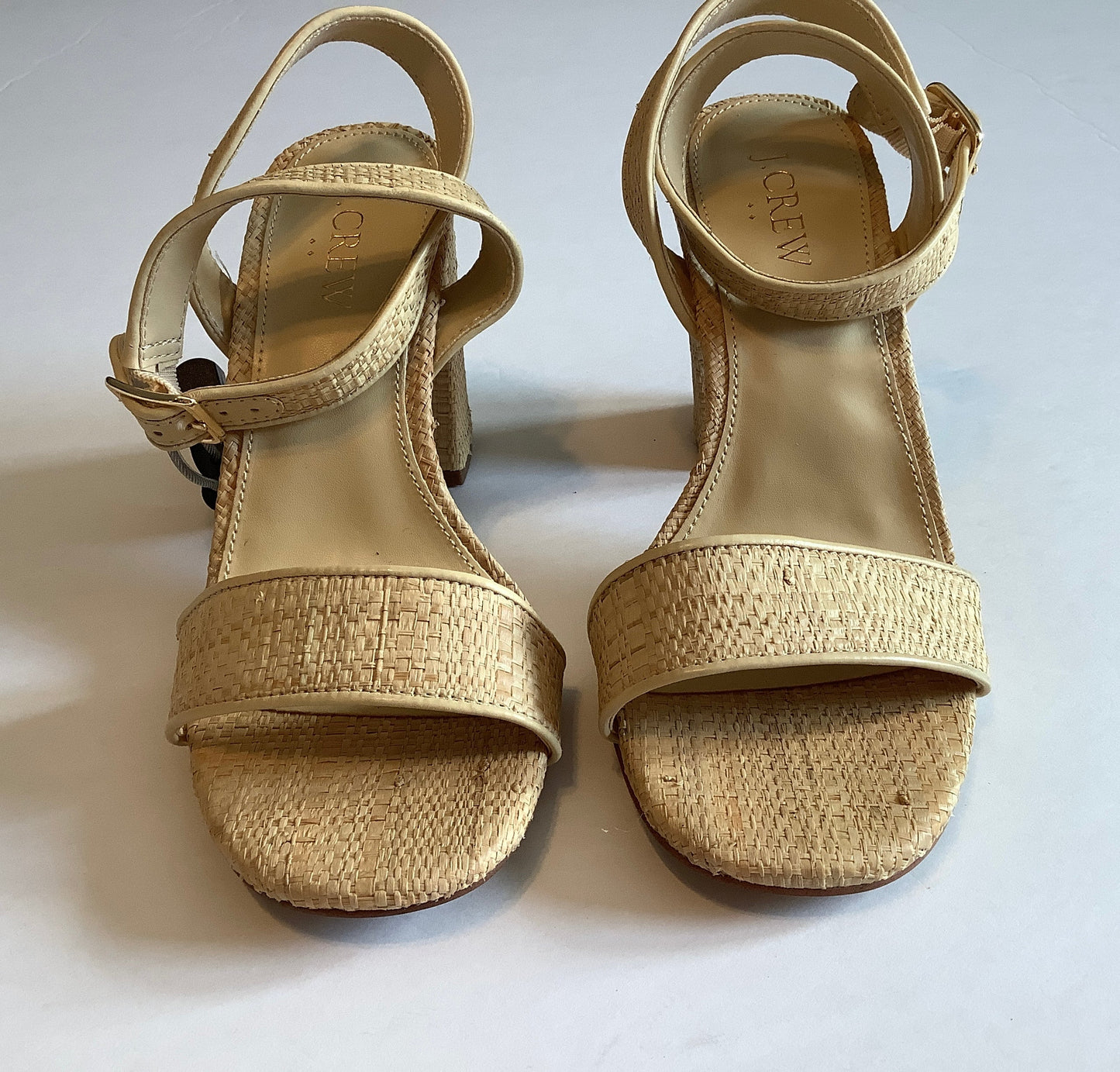 Sandals Heels Block By J. Crew In Tan, Size: 6