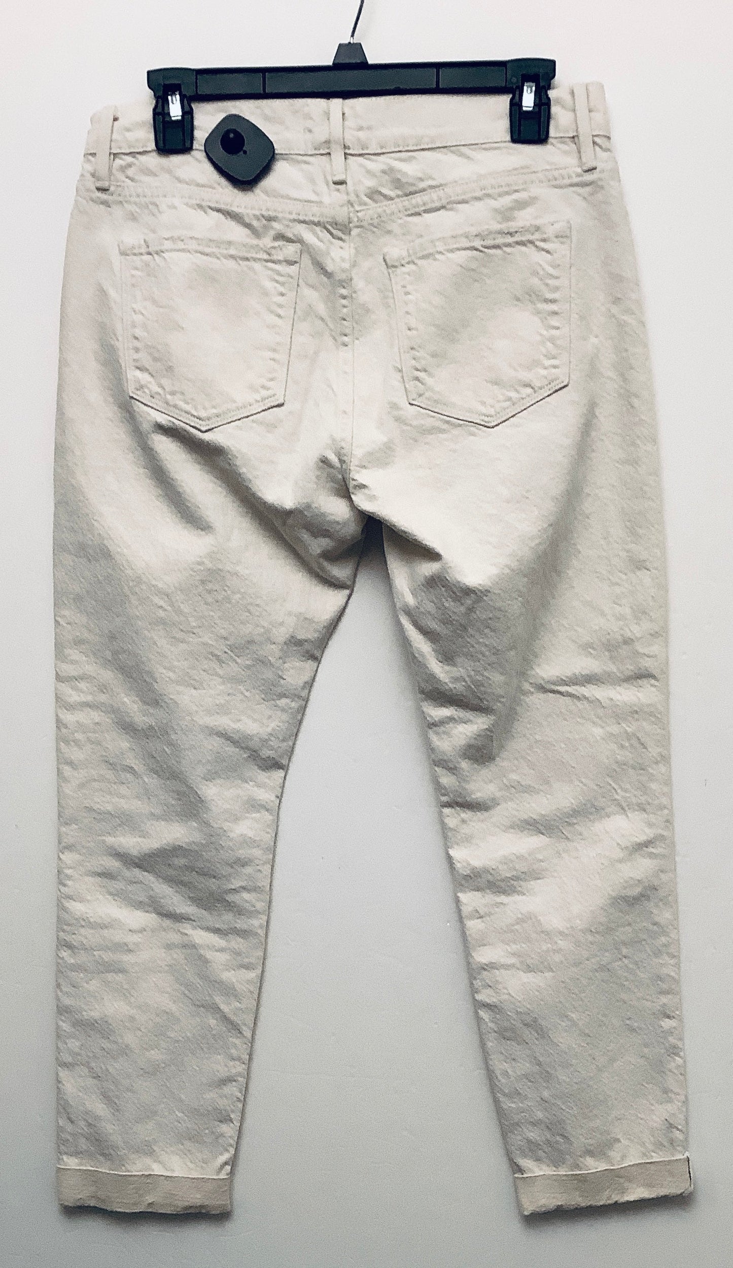 Jeans Straight By Frame In Cream Denim, Size: 2