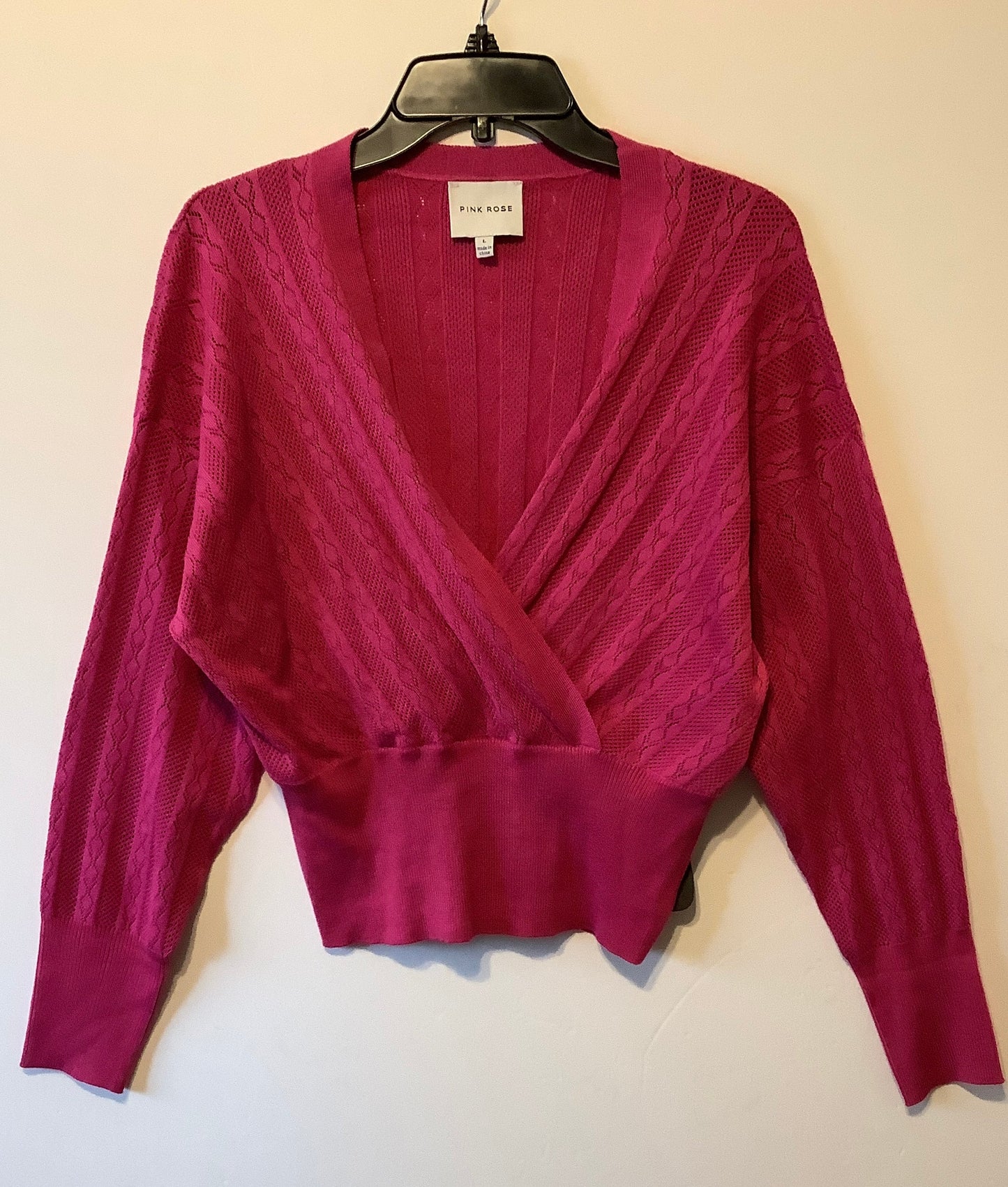 Sweater By Pink Rose In Pink, Size: L