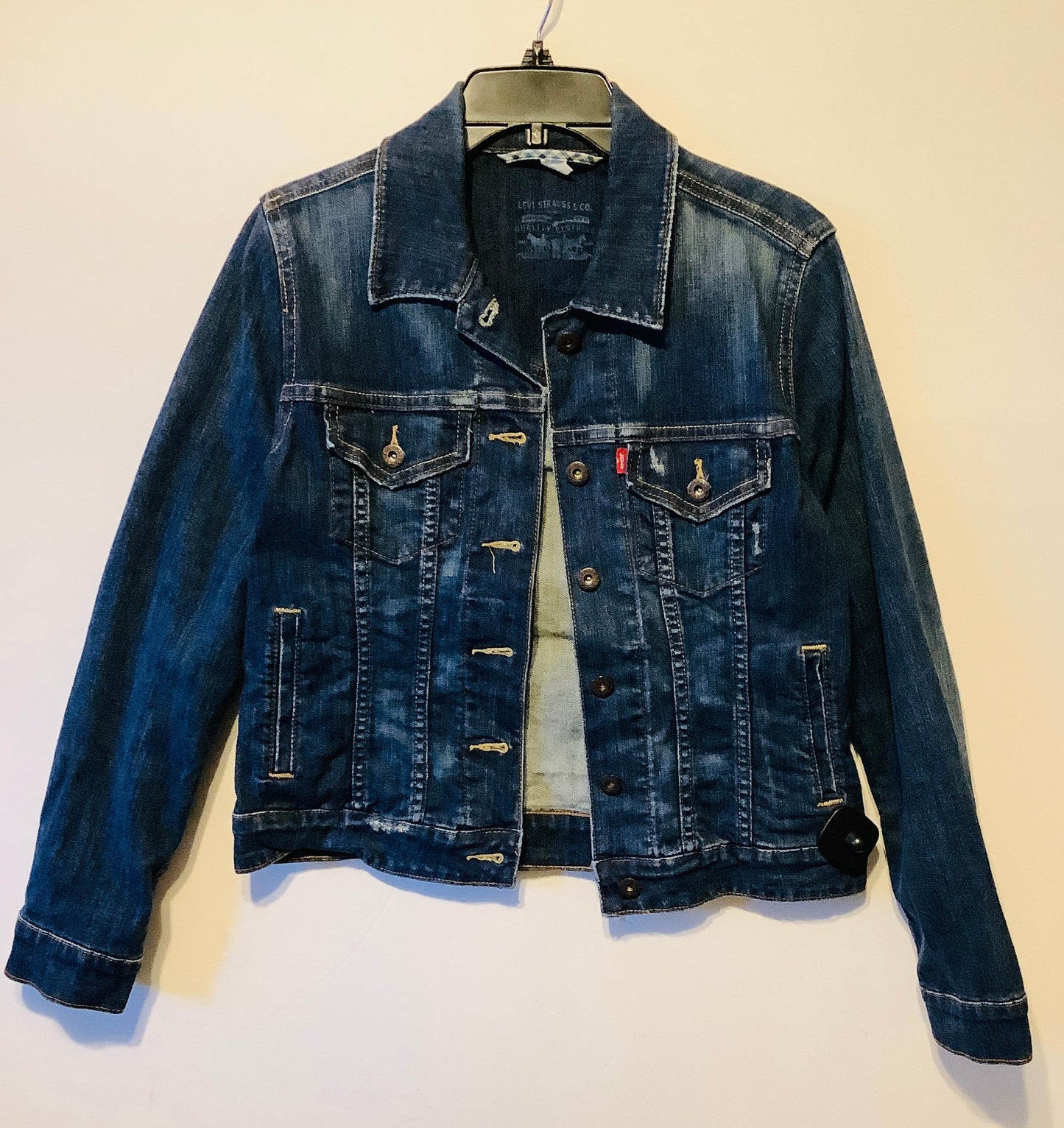 Jacket Denim By Levis In Blue, Size: M