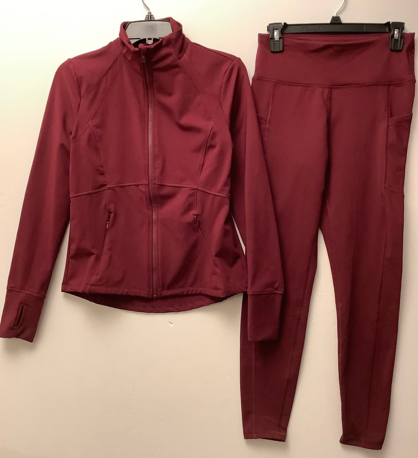 Athletic Pants 2pc By Members Mark In Maroon, Size: S